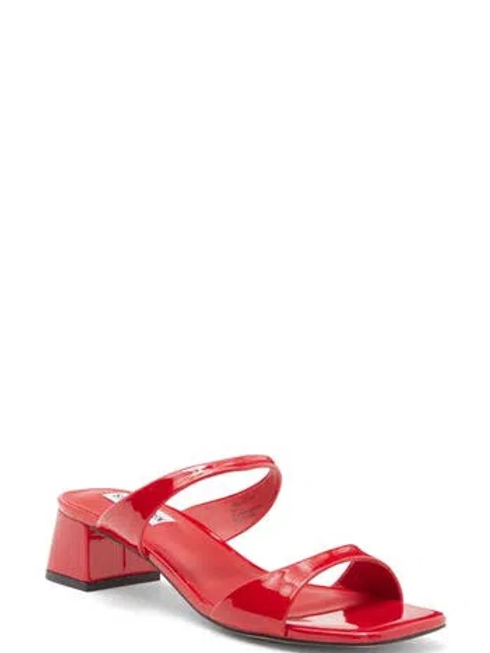 Steve Madden Azriel Red Patent Low Block Heel Slide